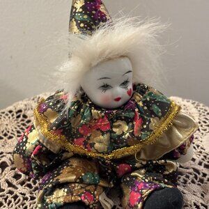 VTG Porcelain Clown Doll